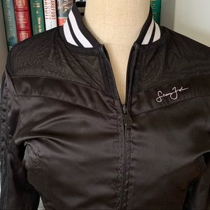 Sean John cropped varsity jacket